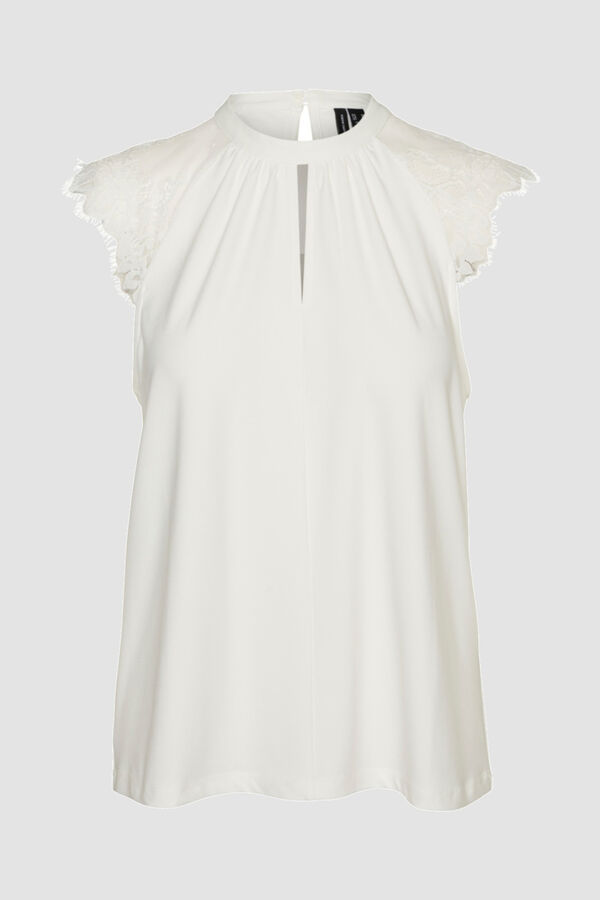 Vero Moda Top renda Branco