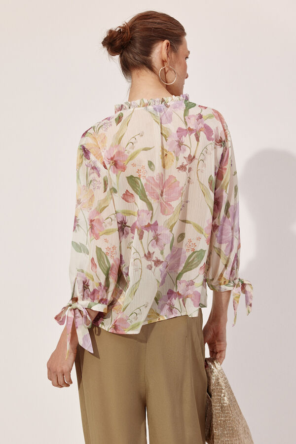 Cortefiel Blusa estampada lazada Multicolor