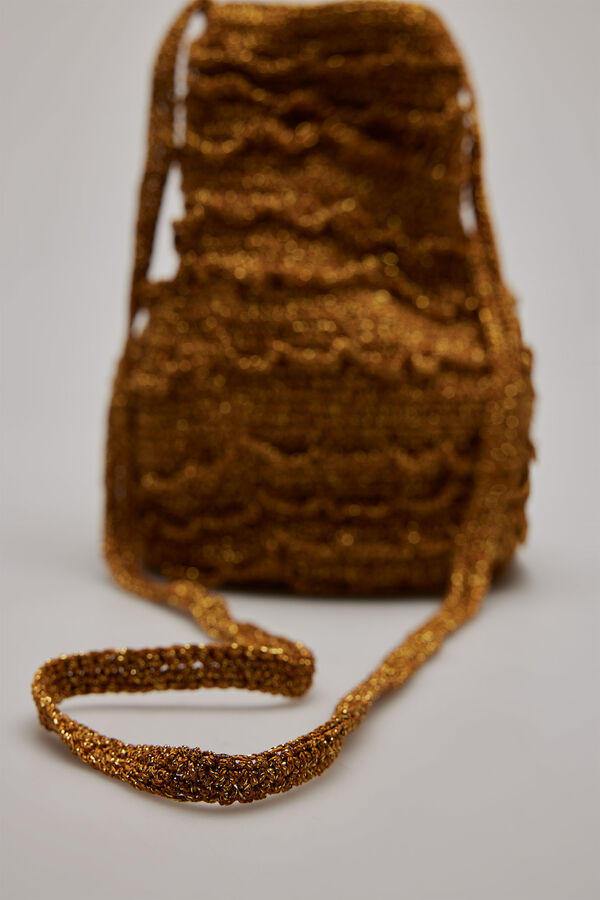 Slowlove Mala de tiracolo crochet Dourado