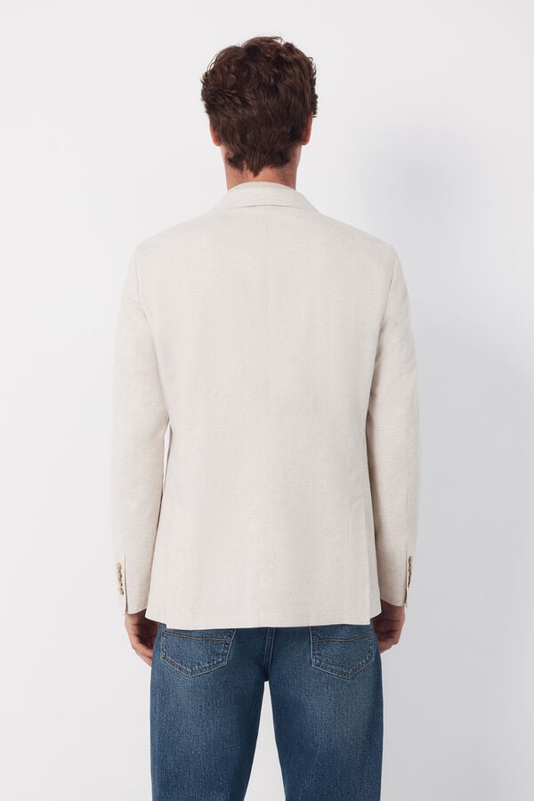 Cortefiel Blazer linho Tostado