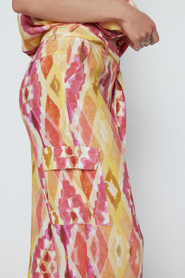 Slowlove Cal&ccedil;as cargo estampadas Vermelho