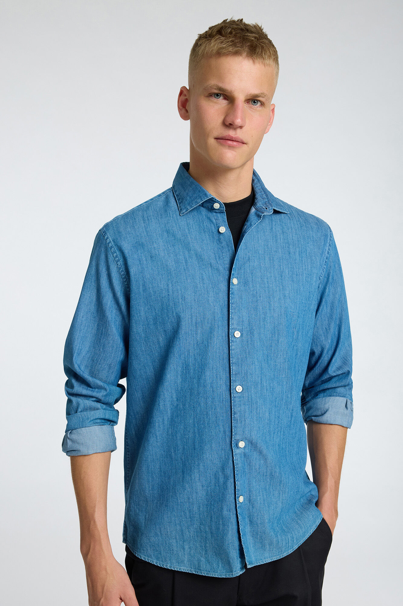 Selected Camisa vaquera de manga larga