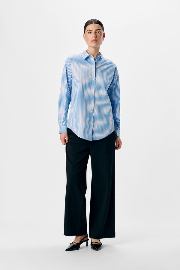 Object Camisa amplia rayas Azul