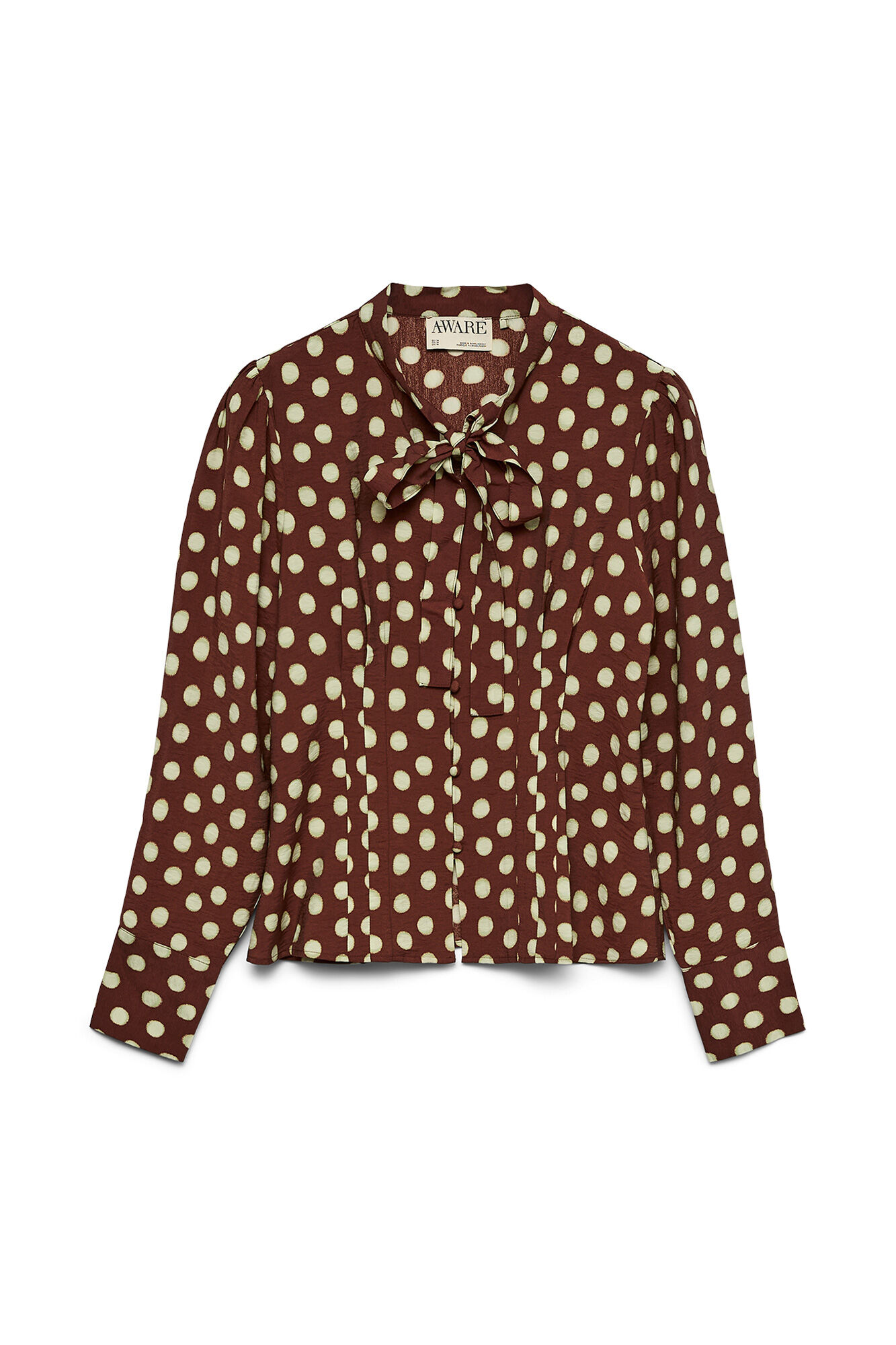 Vero Moda Camisa &agrave;s bolinhas e detalhe de la&ccedil;ada