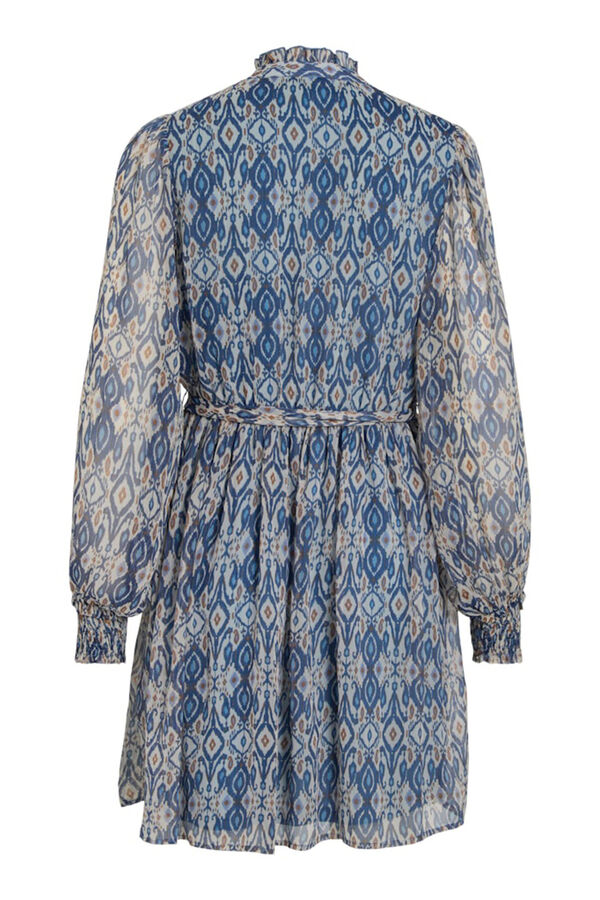 Vila Short printed dress Cinzento