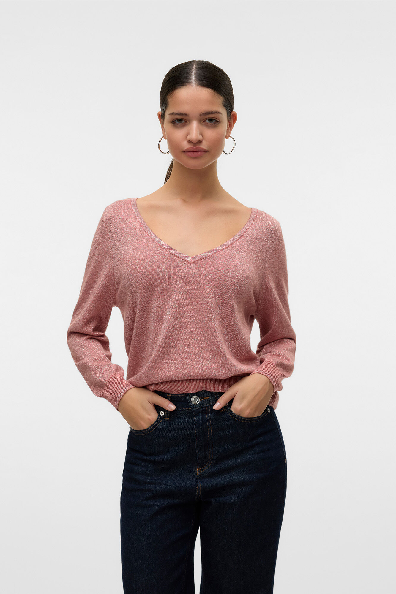 Vero Moda Jersey manga larga de lurex