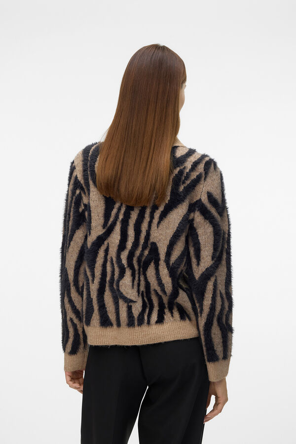 Vero Moda Jersey de cuello vuelto Marr&oacute;n
