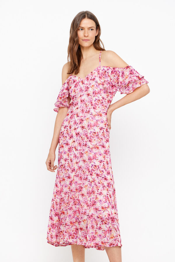 Cortefiel Vestido estampado floral Multicolor