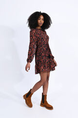 Molly Bracken Vestido de manga comprida com la&ccedil;ada e estampado Granada