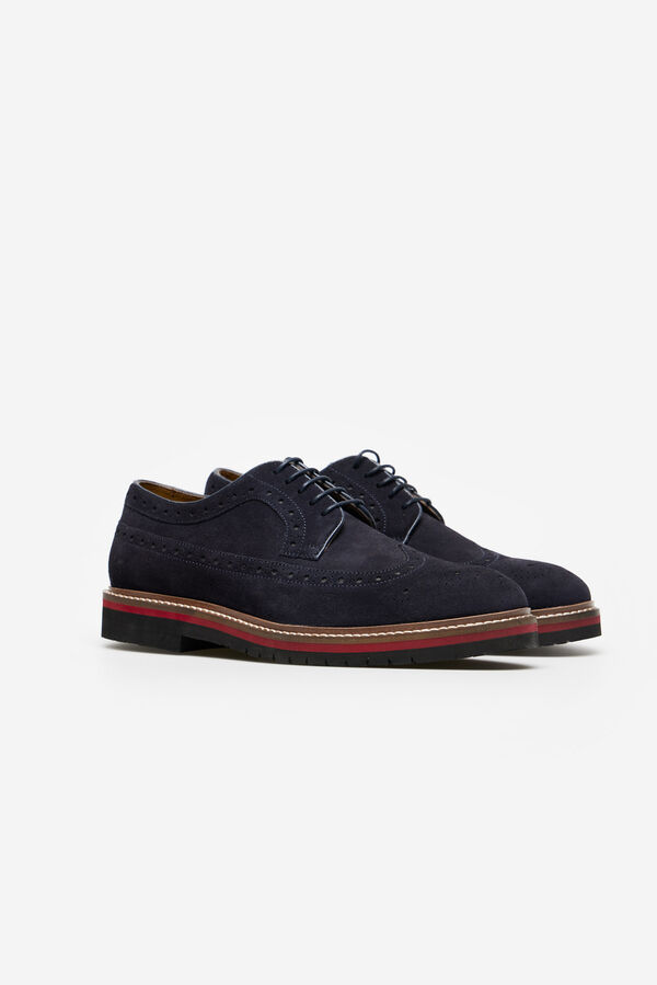 Cortefiel Zapato blucher flexible Azul marino