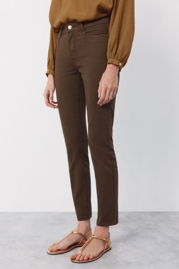 Cortefiel Jeans Sensational Skinny color Verde
