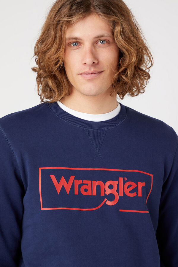 Wrangler Sweatshirt azul-marinho de ajuste regular  Azul