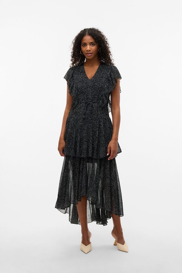 Vero Moda Vestido comprido bolinhas Preto