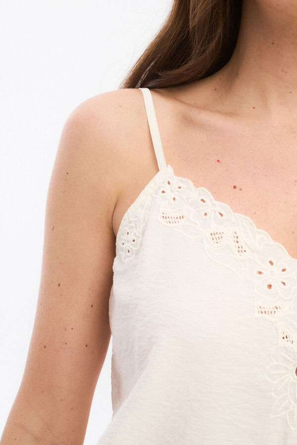 Vila Top de alças de viscose Cinzento