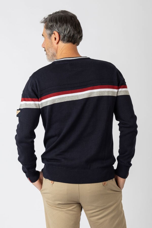 Privata Camisola de gola redonda Azul