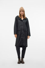 Vero Moda Imperme&aacute;vel midi com capuz Preto