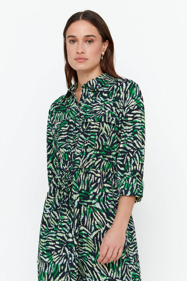 Vero Moda Vestido camiseiro manga comprida Preto