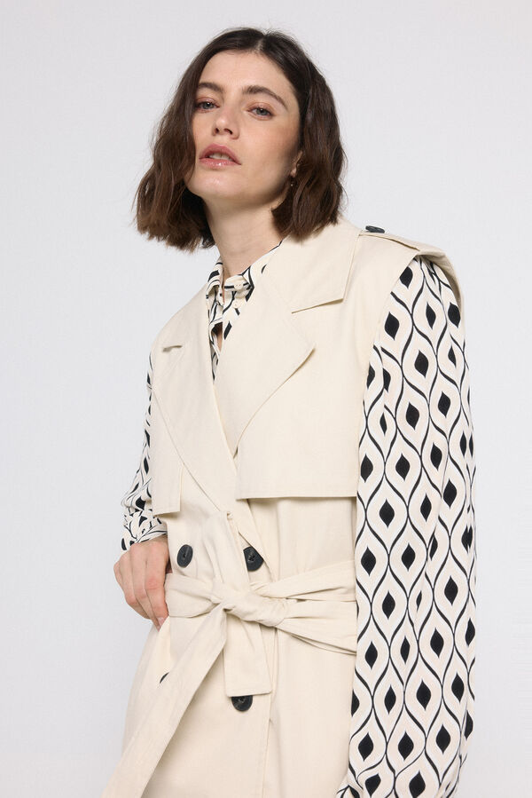 Vero Moda Chaleco largo de doble abotonadura Cinzento