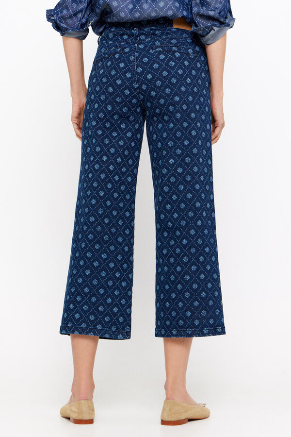 Cortefiel pantal&oacute;n vaquero palazzo l&aacute;ser Azul