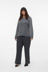 Vero Moda Curve Jersey acanalado l&uacute;rex talla grande Gris