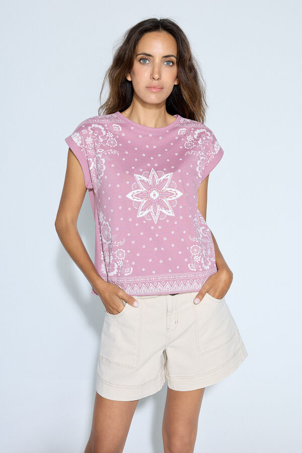 Slowlove Camiseta efecto lavado Morado