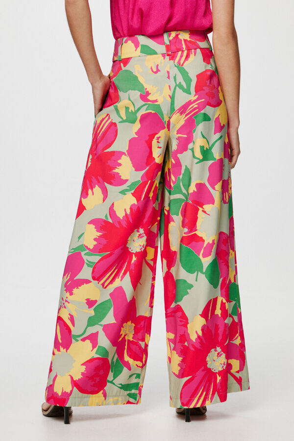 Vila Pantal&oacute;n ancho de vestir estampado Verde