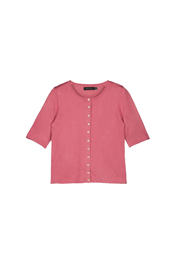 Cortefiel Casaco de malha manga curta Subiu