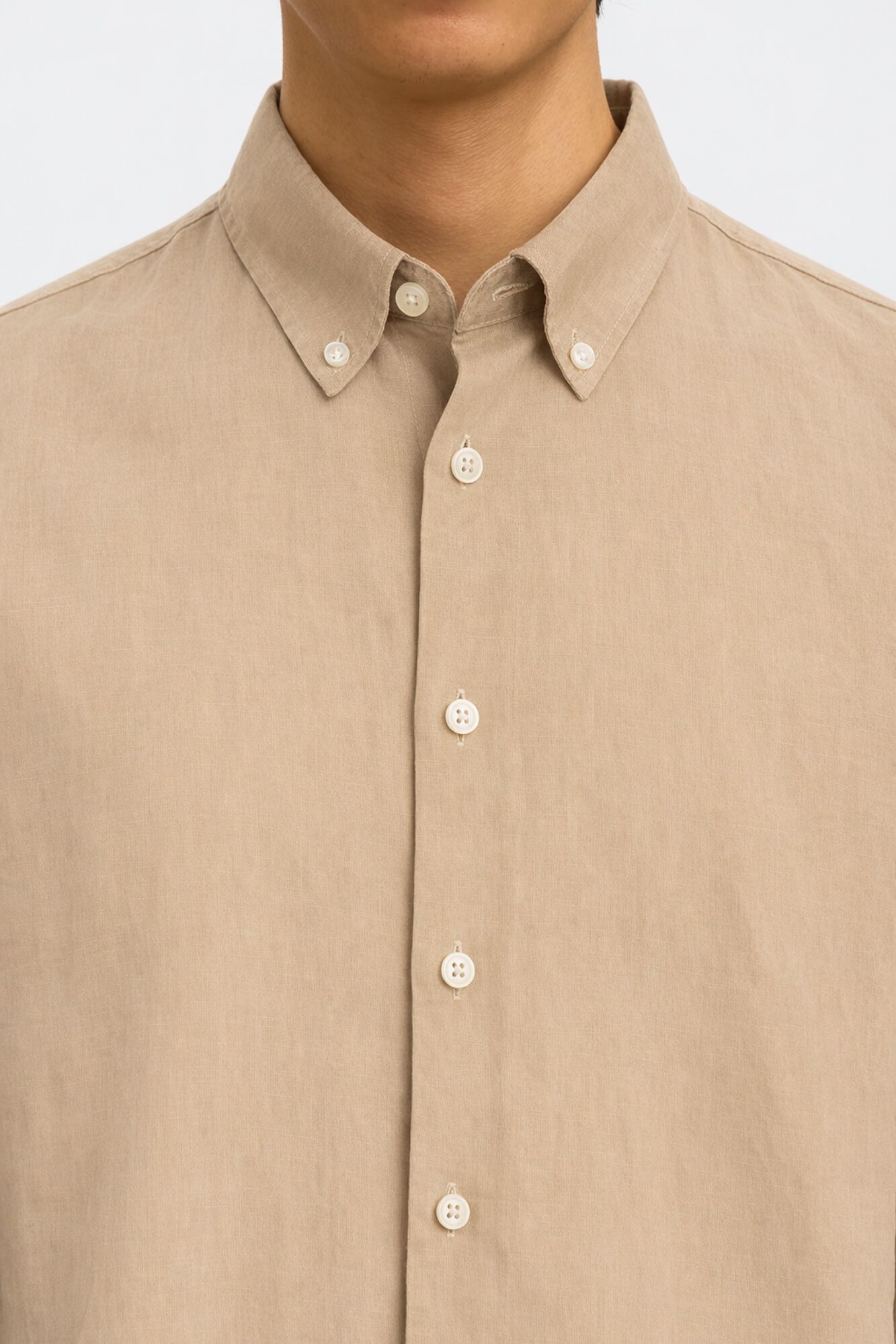 Selected Camisa manga larga lino