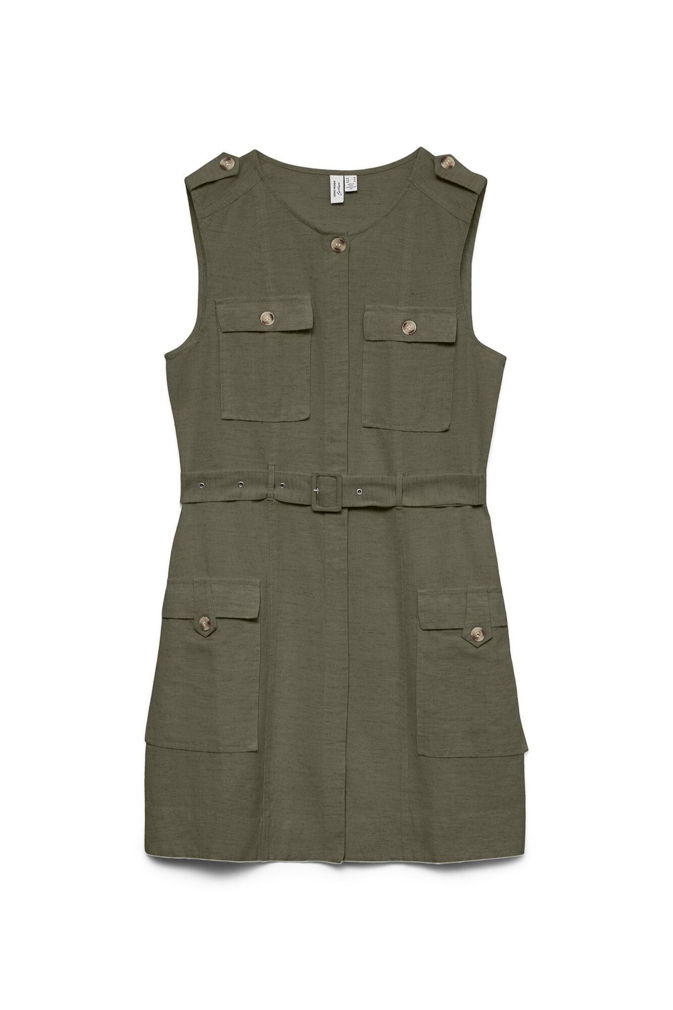 Vero Moda Vestido corto estilo safari