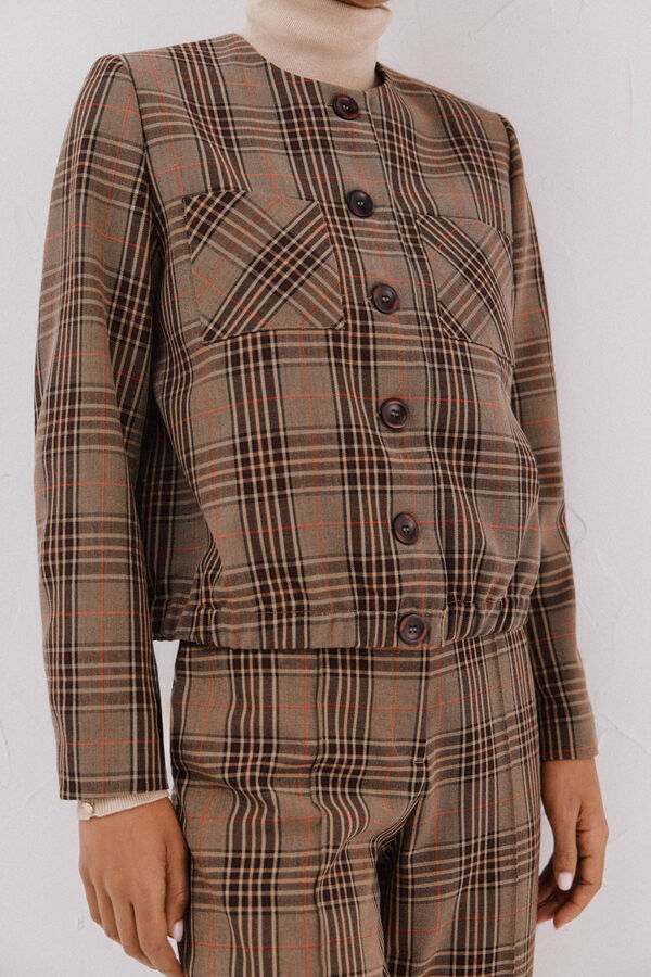 Cortefiel Chaqueta se cuadros Arena