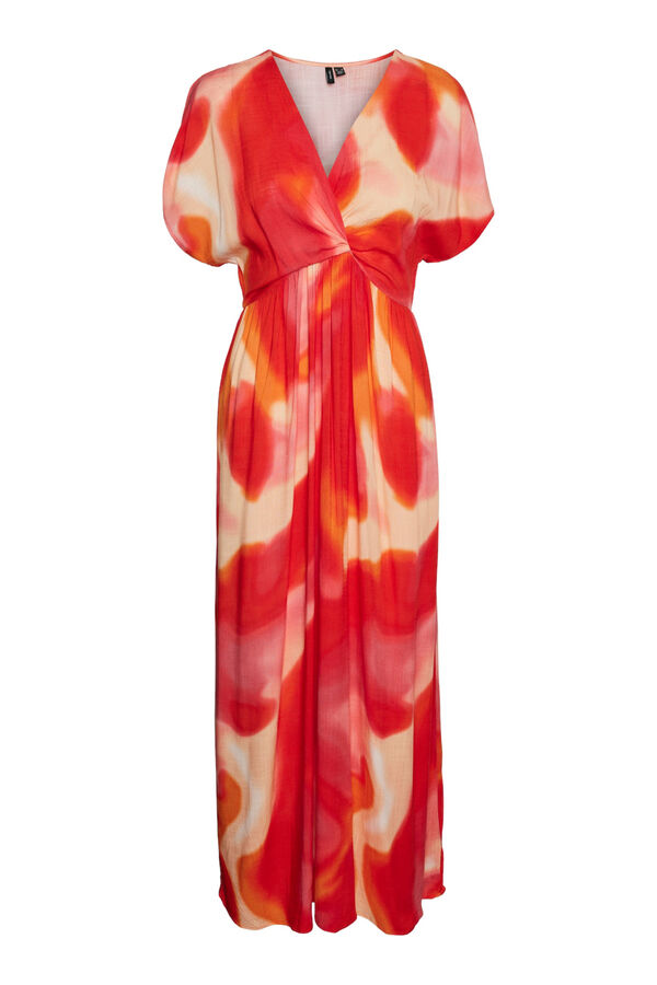 Vero Moda Vestido midi de manga curta  Laranja