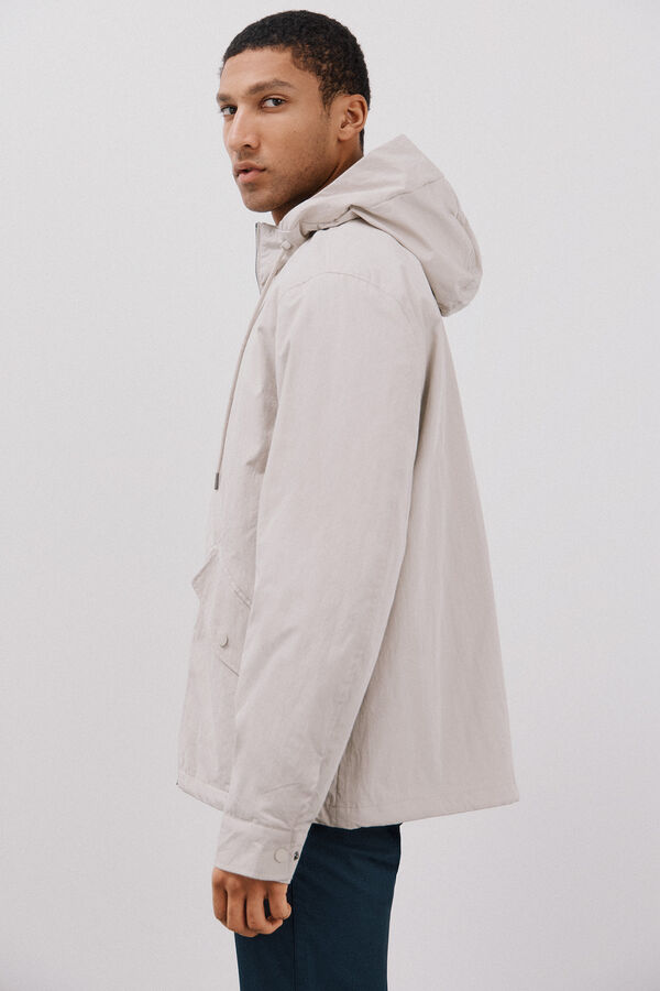 Cortefiel Parka curta e leve Cinzento