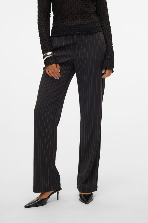 Vero Moda Cal&ccedil;a de terno listradas Preto