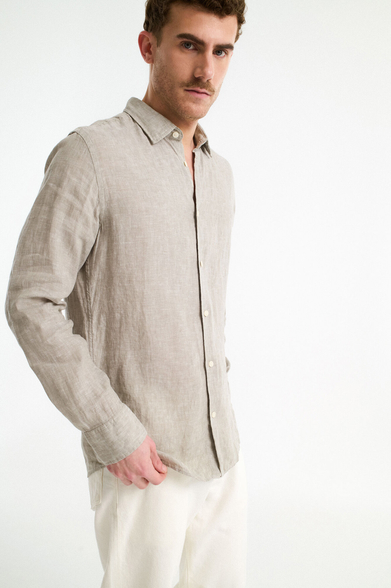 Selected Camisa de manga larga 100% lino