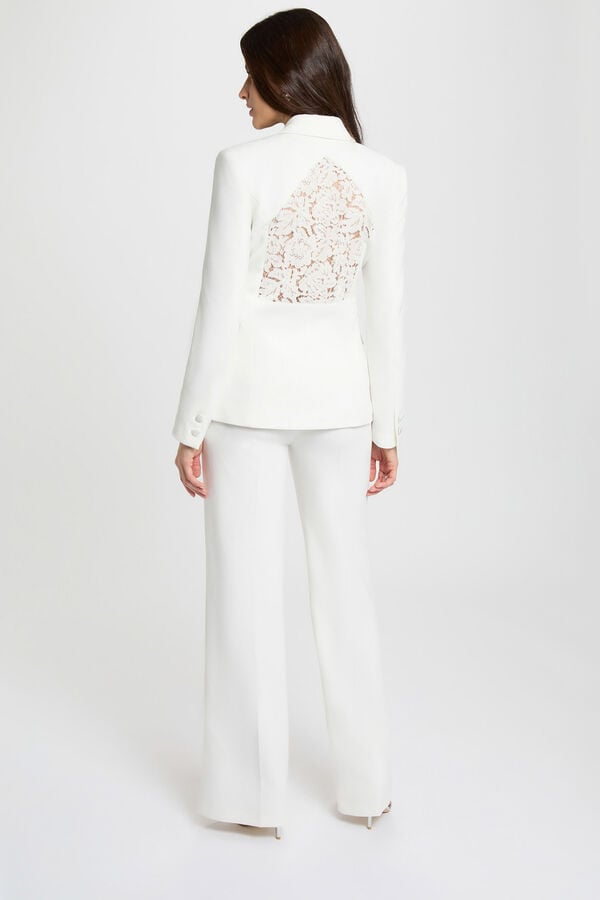 Morgan Chaqueta entallada de encaje Blanco