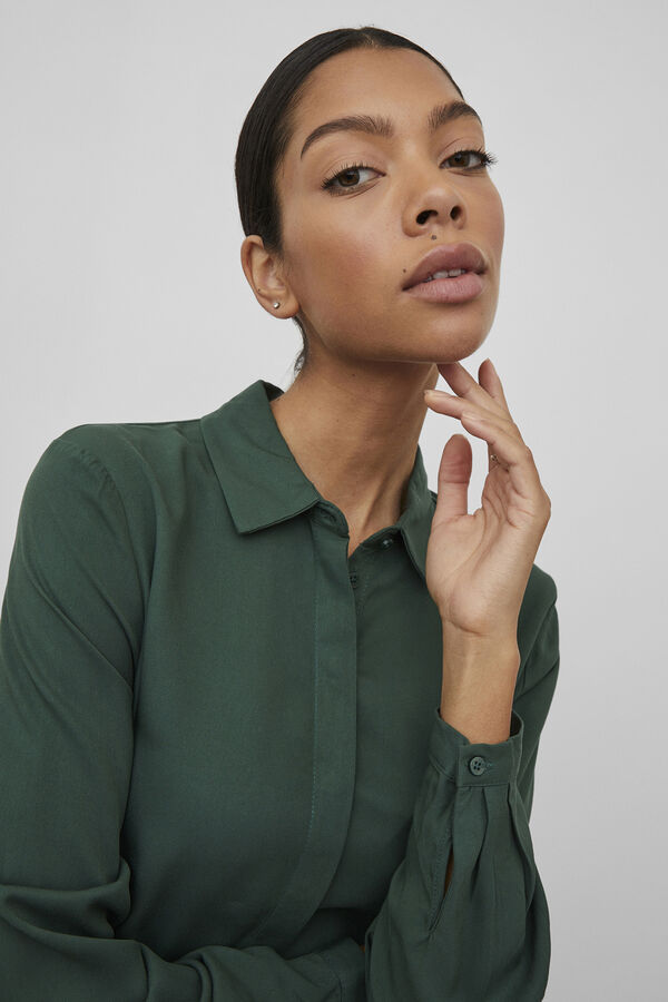 Vila Vestido curto de manga comprida Verde