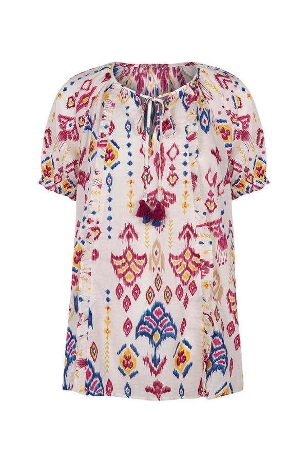 Slowlove Blusa estampada Estampado blanco