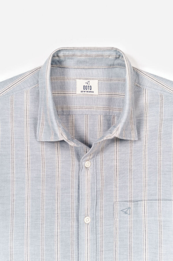 OOTO Camisa rayas relaxed fit Azul