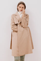 Cortefiel Trench coat longo repelente &agrave; &aacute;gua Tostado