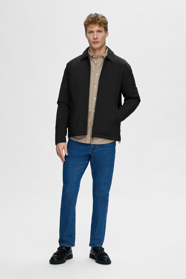 Selected Casaco de meia-esta&ccedil;&atilde;o imperme&aacute;vel Preto