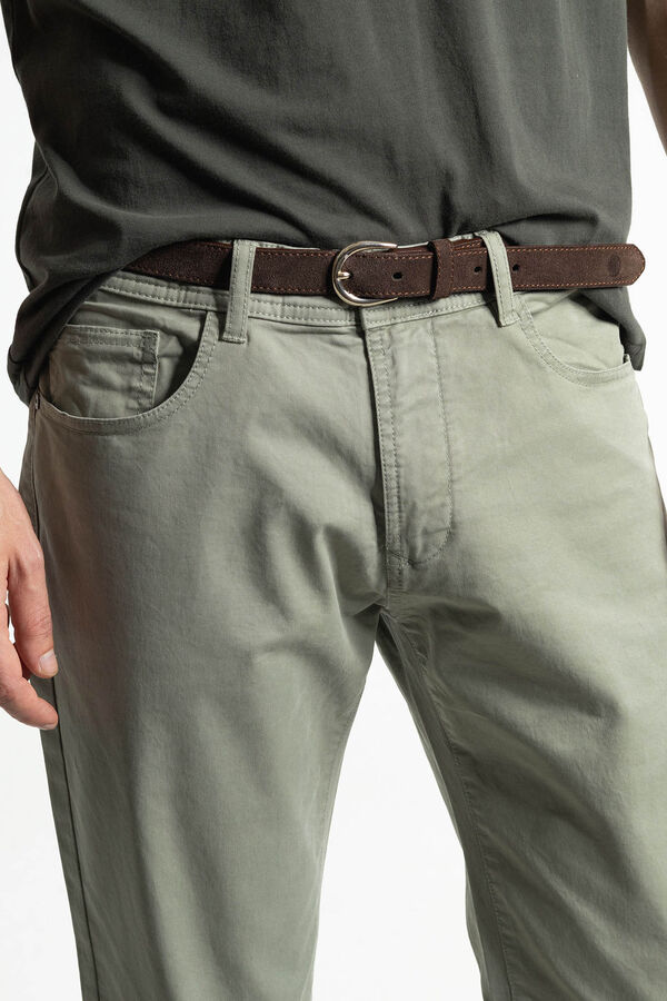 PuroEGO Pantalon chin&ecirc;s  slim Verde