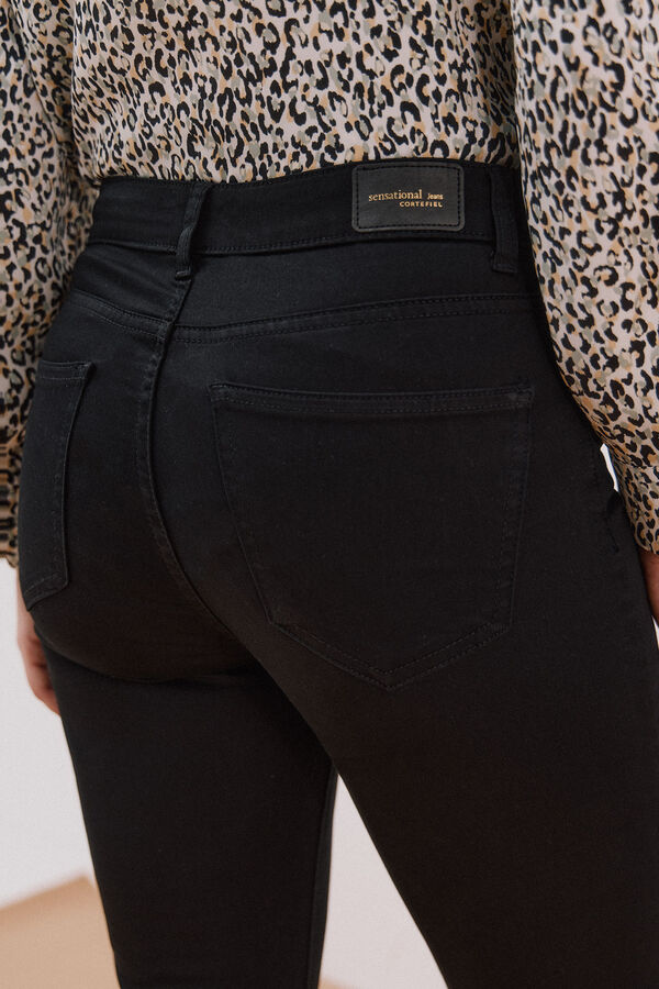 Cortefiel Pantalones Sensational color Negro