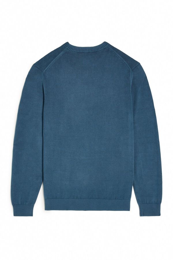 OOTO Jersey cuello redondo algod&oacute;n Azul