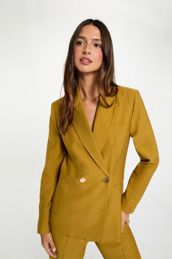 Morgan Chaqueta recta Amarillo