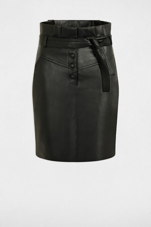 Morgan Falda de tubo cuero sint&eacute;tico Negro