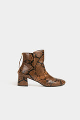 Morgan Botines de pit&oacute;n y tacones Estampado marr&oacute;n