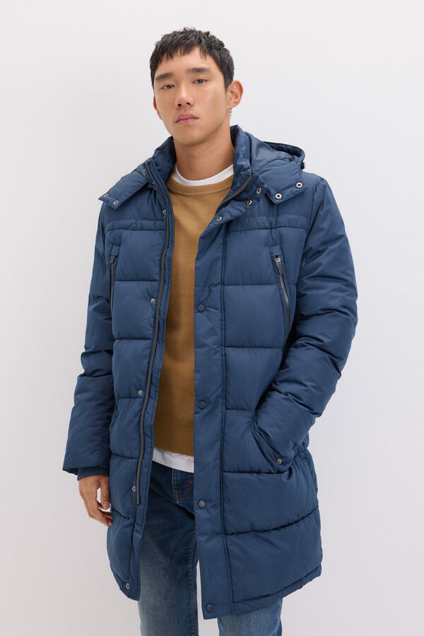 Cortefiel Parka acolchada Azul marino