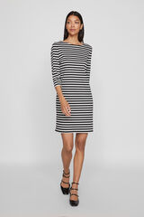 Vila Short striped dress Preto