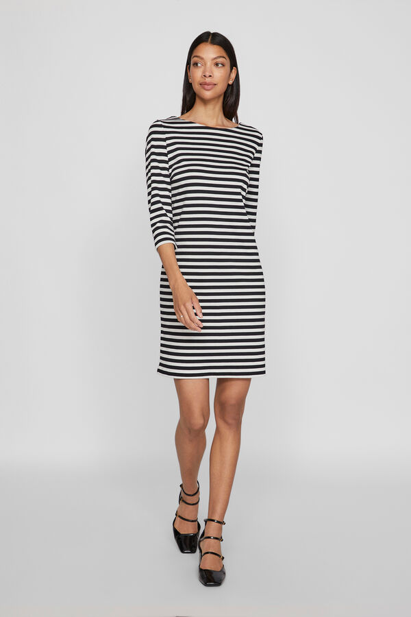 Vila Short striped dress Preto