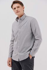 Cortefiel Camisa twill cuadros Azul oscuro
